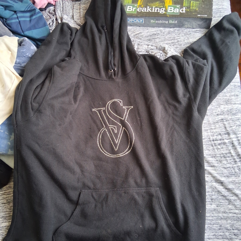 Victoria's Secret Black Men's Hoodie with Logo